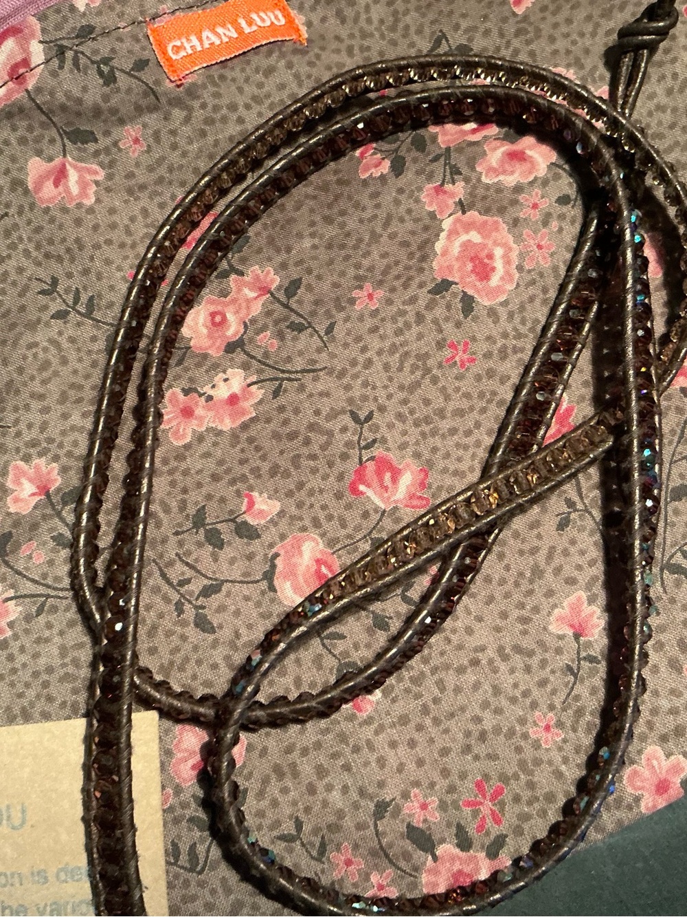 Chan Luu Brown Leather Wrap Bracelet - Picture 2 of 3